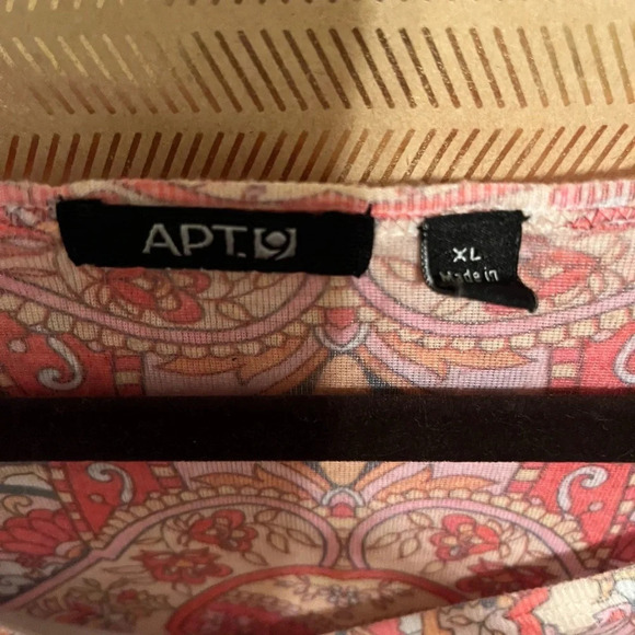 APT 9~ BOHO PULLOVER~ PINK BLOUSE~DECORATIVE~XL - Picture 2 of 8